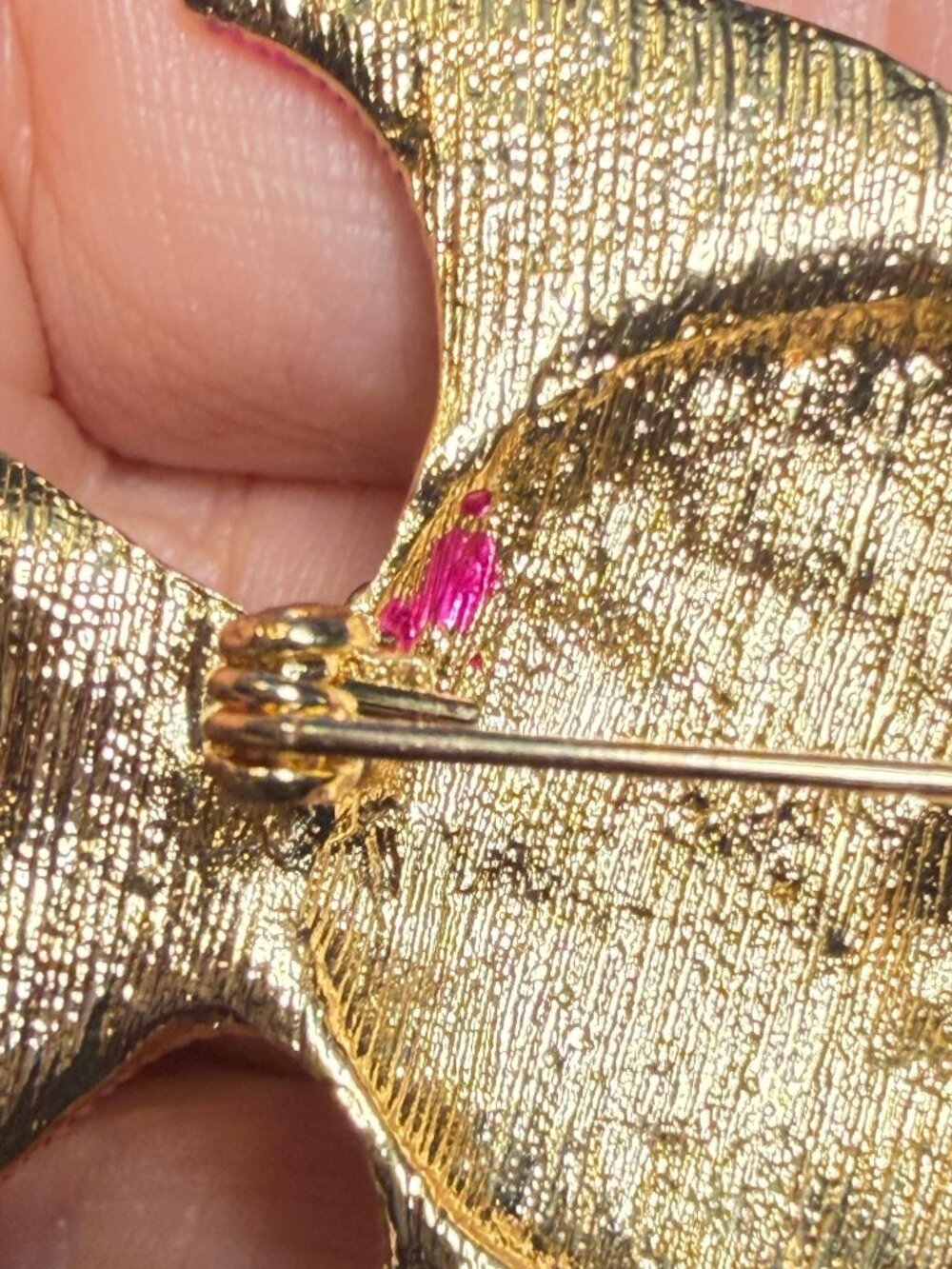 Angelfish Brooch Pink AB Rhinestones Tropical Fish 1.75 inches - Picture 7 of 7